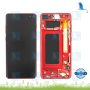 S10+, Display + Touch + Frame - GH82-18849H/GH82-18834H - Cardinal red - S10+ (G975F) - sp