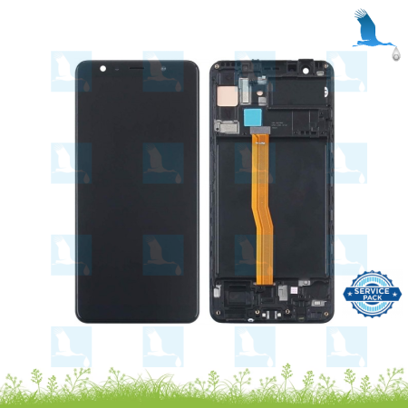 LCD + Touch + Frame - GH82-25624A,GH82-25460A - Noir (Awesome Black) - Samsung Galaxy A72 (A725F,A726F) - service pack