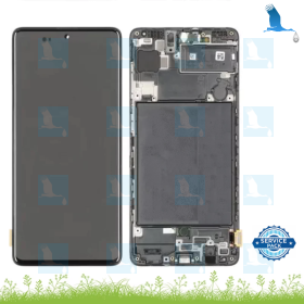 LCD + Touch + Frame - GH82-22152A - GH82-22248A - Schwarz - A71 (2020) A715F - Service pack