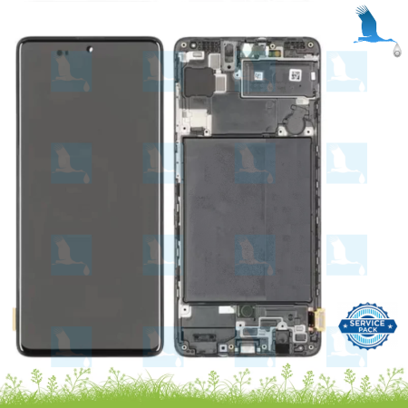 LCD + Touch + Frame - GH82-22152A - GH82-22248A - Nero - A71 (2020) A715F - Service pack