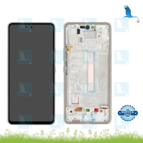Display + Touchscreen + Frame - GH82-28024B/GH82-28025B - Blanc - Galaxy A53 5G (SM-A536B) - sp (service pack) Display + Touchscreen + Frame - GH82-28024B/GH82-28025B - Blanc - Galaxy A53 5G (SM-A536B) - sp (service pack)
