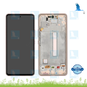Display + Touchscreen + Frame - GH82-28024D/GH82-28025D - Or (Awesome peach) - Galaxy A53 5G (SM-A536B) - sp (service pack) Display + Touchscreen + Frame - GH82-28024D/GH82-28025D - Or (Awesome peach) - Galaxy A53 5G (SM-A536B) - sp (service pack)