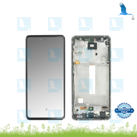 A52 - LCD + Touch + Frame - GH82-25524D - Awesome White - Galaxy A52 4G (A525F) - A52 5G (A526B) - service pack A52 - LCD + Touch + Frame - GH82-25524D - Awesome White - Galaxy A52 4G (A525F) - A52 5G (A526B) - service pack