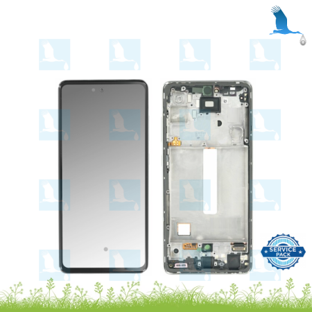 A52 - LCD + Touch + Frame - GH82-25524D - Awesome White - Galaxy A52 4G (A525F) - A52 5G (A526B) - service pack