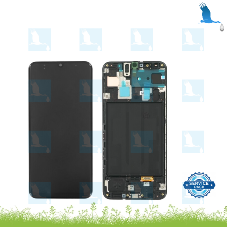 A30 - LCD + Touch - GH82-19725A - Nero - Samsung A30 (A305) - service pack