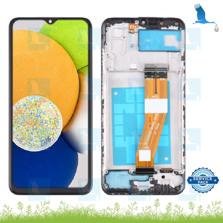 LCD + Touchscreen + Frame - GH81-21625A/GH81-21626A - Samsung Galaxy A03 (A035) - Service Pack