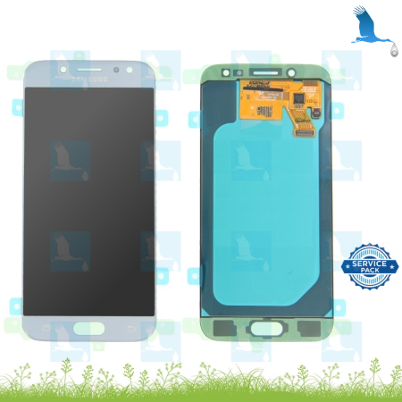 LCD + Touchscreen - GH97-20738B,GH97-20880B - Silber blau (Blue silver) - J5 (2017) - SM-J530F - sp (service pack)