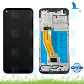 Display + Touchscreen + Frame - GH81-18736A - Black - Galaxy M11 (SM-M115F) - sp