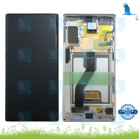 LCD + Touch + Frame - GH82-20838B - Aura White - Note 10 (N975)/ Note 10+ (N976) - service pack