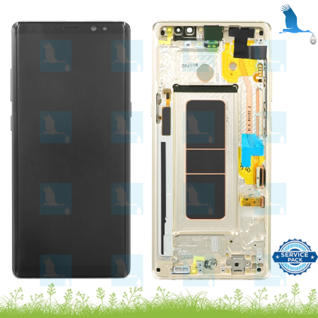 LCD + Frame - GH97-21065D/GH97-21066D - Or (maple gold) - Galaxy Note 8 (N950F) / Note 8 Duo (N950FD)