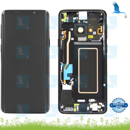 LCD + Touchscreen + Frame - GH97-21696A - Schwarz - Galaxy S9 (SM-G960F) - sp