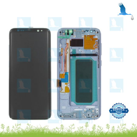 Écran + Tactile + Frame - GH97-20457B - Argent (Silver) - Samsung S8 (G950) - service pack