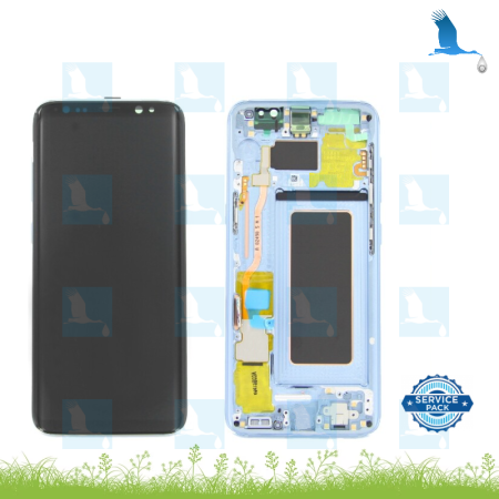 Écran + Tactile + Châssis - GH97-20457D - Bleu - Samsung S8 (G950) - service pack