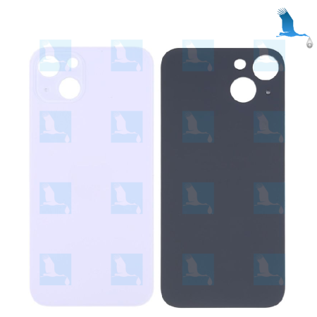 Back cover glass - Großes Loch - Lila - iPhone 14 - oem