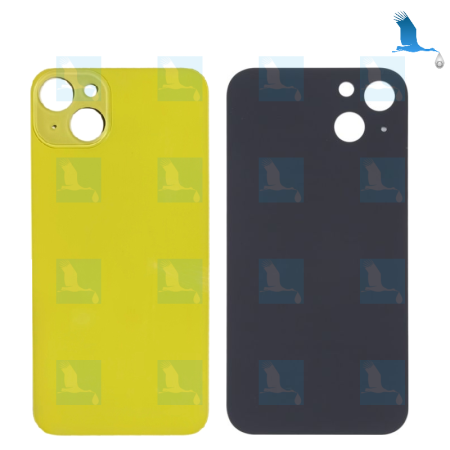 Back cover glass - Foro grande - Giallo - iPhone 14 Plus - oem