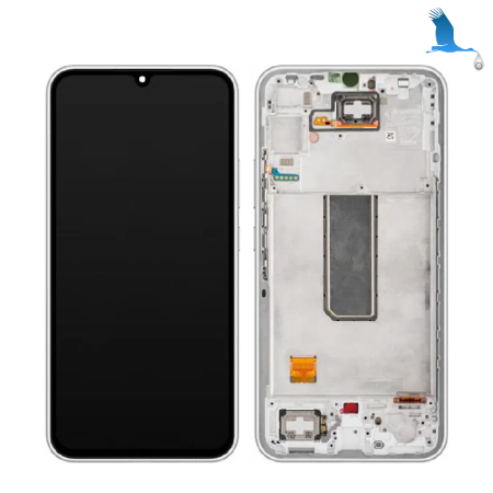 A34 5G - Service pack - LCD + Touch + Frame - GH82-31200B - Blanc (Awsome White) - Samsung Galaxy A34 5G (A346B)