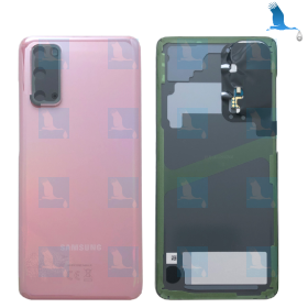 Back cover, Battery cover - GH82-22068C GH82-21576C - Rosa (Cloud Pink) - S20 (G980F/G981B) - Original - qor Back cover, Battery cover - GH82-22068C GH82-21576C - Rosa (Cloud Pink) - S20 (G980F/G981B) - Original - qor