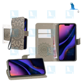 Anco Bookcase Sunflower - Gris - iPhone 11 Pro Anco Bookcase Sunflower - Gris - iPhone 11 Pro