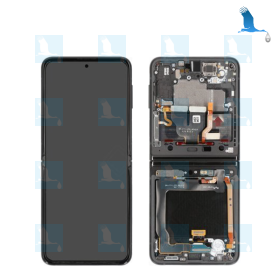 LCD + Touch + Frame - Noir (Phantom Black) - Galaxy Z Flip 3 (F711B) - Service Pack LCD + Touch + Frame - Noir (Phantom Black) - Galaxy Z Flip 3 (F711B) - Service Pack
