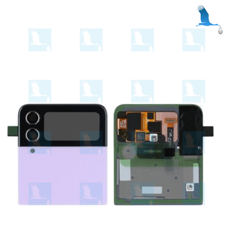 ZFlip4 - Front LCD + Touch + Frame - GH97-27947B - Lila (Bora purple) - Samsung Galaxy ZFlip 4 (F721B)