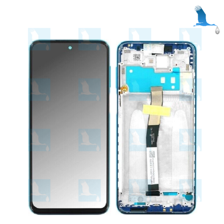Redmi note 9S - LCD + Touch + Frame (original) - 560003J6A100 - Blu (Aurora blue) - Xiaomi Redmi Note 9s