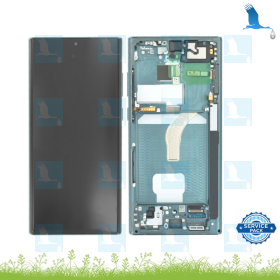 S22 Ultra - LCD + Touch + Frame - GH82-27488D, GH82-27489D - Vert - Galaxy S22 Ultra (S908B) - service pack S22 Ultra - LCD + Touch + Frame - GH82-27488D, GH82-27489D - Vert - Galaxy S22 Ultra (S908B) - service pack