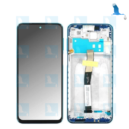 Redmi note 9S - LCD + Touch + Frame (original) - 560002J6A100 - Silber (Glacier white) - Xiaomi Redmi Note 9s