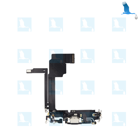 iPhone 15 ProMax - Charging port flex - Noir (Titanium black) - ori