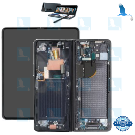 LCD + Touch + Frame - GH82-31842A - Phantom black - service pack - Z Fold 5 (F946B)