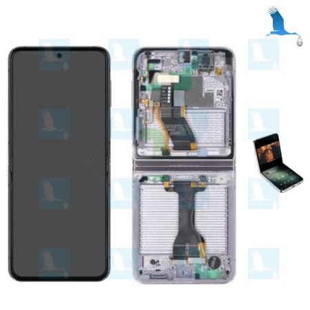 Z Flip 5 - LCD + Touch + Frame - GH82-31827C - Lavender - Z Flip 5 (F731B) - service pack