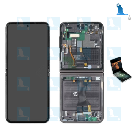 Z Flip 5 - LCD + Touch + Frame - GH82-31827E - Bleu, Vert, Gris, Jaune - Z Flip 5 (F731B) - service pack