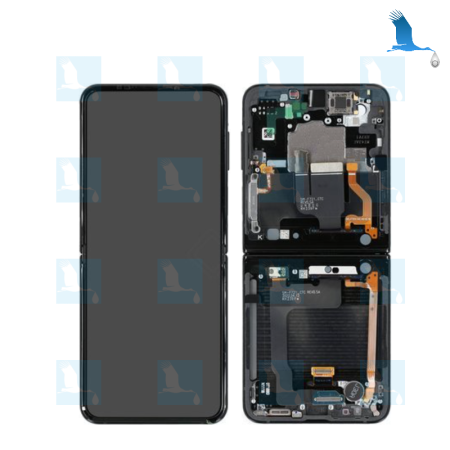 ZFlip4 - LCD + Touch + Frame - GH82-30238E - Blau Navy (Bespoke Navy) - Samsung Galaxy ZFlip 4 (F721B)