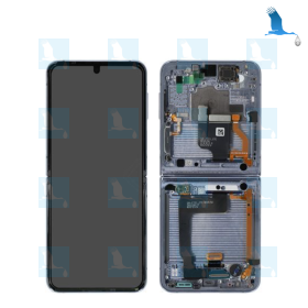 ZFlip4 - LCD + Touch + Frame - GH82-29440D - Blau - Samsung Galaxy ZFlip 4 (F721B)