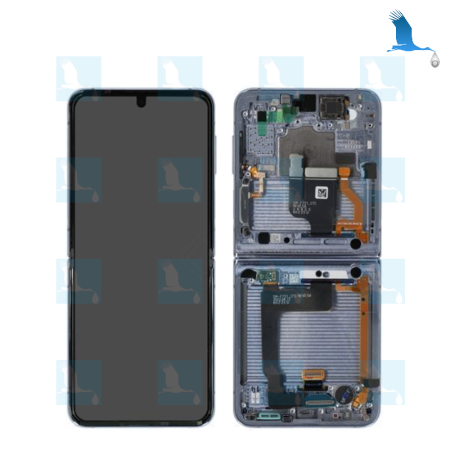 ZFlip4 - LCD + Touch + Frame - GH82-29440D - Blue - Samsung Galaxy ZFlip 4 (F721B)