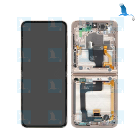 ZFlip4 - LCD + Touch + Frame - GH82-29440C - Gold (Yellow gold) - Samsung Galaxy ZFlip 4 (F721B)