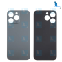 Battery cover / Back cover glass (Big hole) - Black (Titanium black) - iPhone 15 Pro  - 6,1" - oem