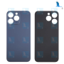 Battery cover / Back cover glass (Big hole) - Blue (Titanium blue) - iPhone 15 Pro Max - 6,7" - oem