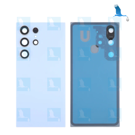 S24 Ultra - Backcover, battery cover - GH82-33349B - Blu (Titanium blue) - Samsung S24 Ultra (S928B) - oem