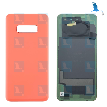 Back Cover Glass - GH82-18452D/GH82-18492D - Rose (Flamingo Pink) - Galaxy S10e (G970) - oem