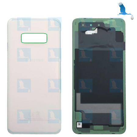 Back Cover Glass - GH82-18452F/GH82-18492F - Weiss (Prism white) - Galaxy S10e (G970) - oem