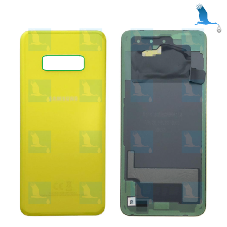 Back Cover Glass - GH82-18452G/GH82-18492G - Jaune (Canary Yellow) - Galaxy S10e (G970) - oem