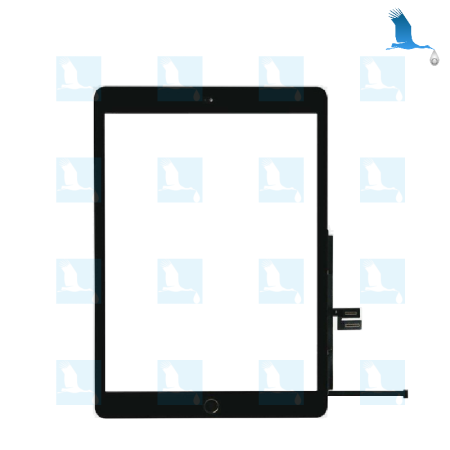 Vitre tactile + bouton home - Noir - iPad 7 (2019) / iPad 8 (2020) / iPad 9 (2021) - oem