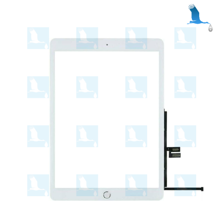 Vitre tactile + bouton home - Blanc - iPad 7 (2019) / iPad 8 (2020) / iPad 9 (2021) - oem