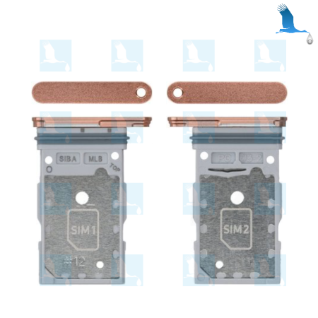 SIM card tray - GH98-48906G - Orange (Sandstone orange) - Samsung Galaxy S24 (S921B) / S24 Plus (S926B) - ori