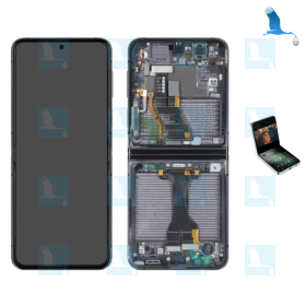 LCD + Touch + Frame - GH82-31827A - Service pack - Graphite - Samsung Z-Flip 5 (F731B) LCD + Touch + Frame - GH82-31827A - Service pack - Graphite - Samsung Z-Flip 5 (F731B)