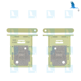 SIM card tray - DS - GH98-48940G - Gelb - Samsung Galaxy A15 - ori