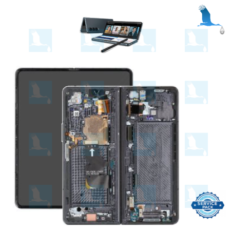LCD + Touch + Frame - GH82-29463C - Beige - Galaxy Z Fold 4 5G (SM-F936B) - Service Pack