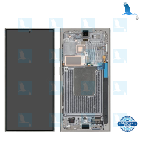 LCD + Touchscreen + Rahmen - GH82-33396A - Grau (Titanium grey) - Servicepaket - Samsung S24 Ultra (S928B) LCD + Touchscreen + Rahmen - GH82-33396A - Grau (Titanium grey) - Servicepaket - Samsung S24 Ultra (S928B)