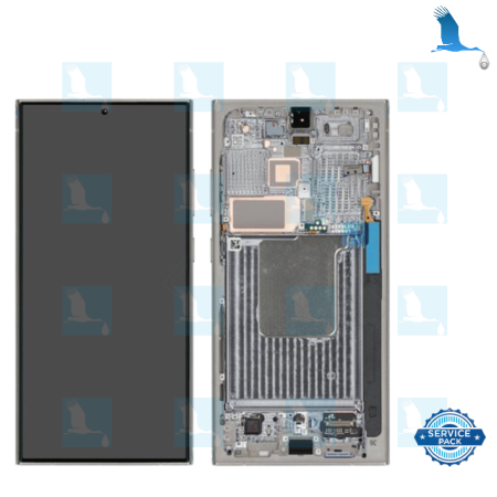 LCD + Touchscreen + Frame - GH82-33396A - Grey (Titanium grey) - service pack - Samsung S24 Ultra (S928B)