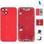 Telaio completo (coperchio della batteria + telaio centrale + piccole parti) - Rosso - iPhone 14 - oem